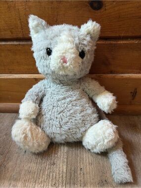 Jellycat retired grey mittens kitten stuffed animal
